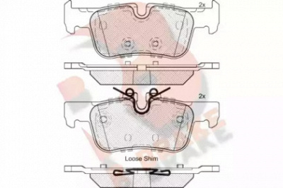 R BRAKE rb2193 -  Комплект тормозных колодок, дисковый тормоз